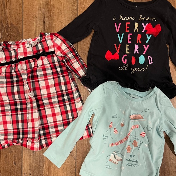 Bundle of 3 Holiday Shirts for Baby Girl, 24 months - Picture 2 of 13